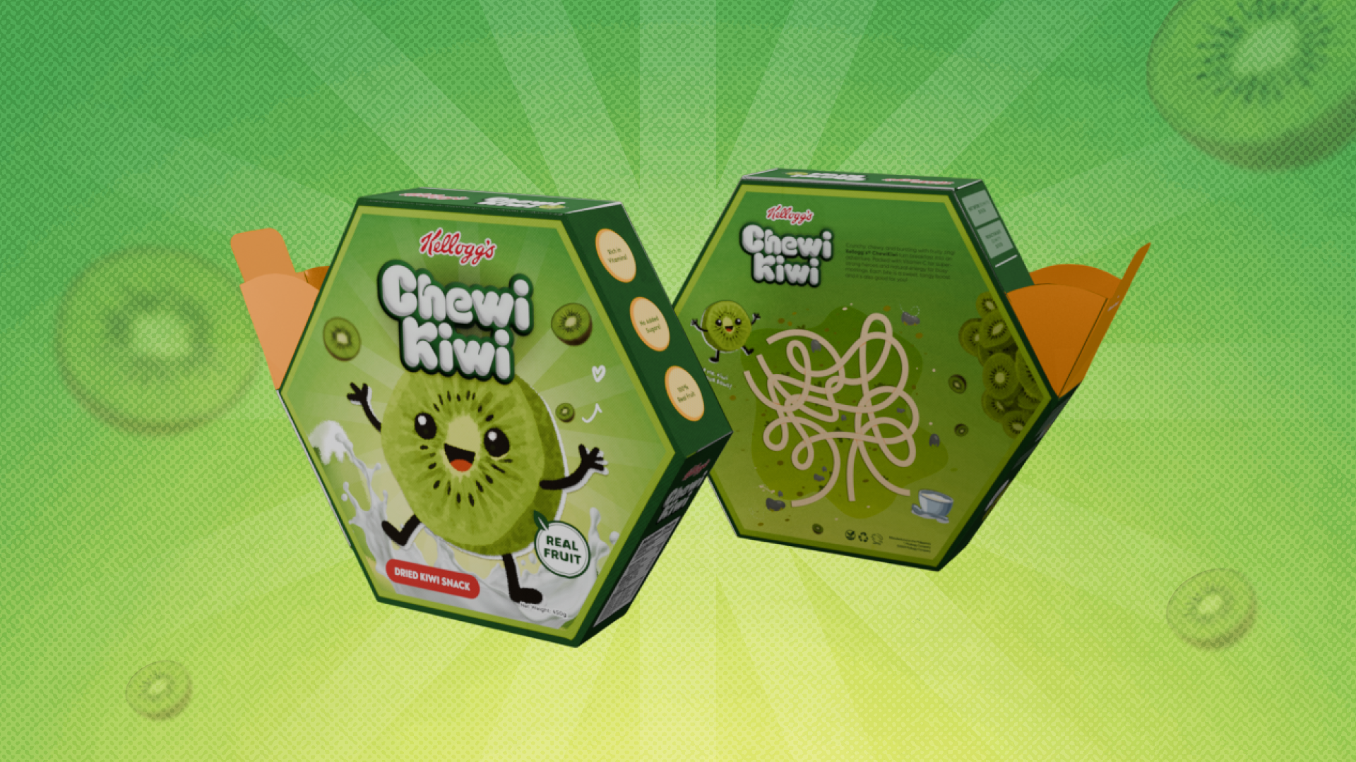 Chewi Kiwi Cereal Packaging